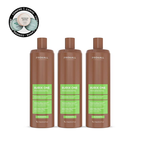 Kit de Reestruturação Molecular Tanino Orgânica Burix One 1L - 3 unidades