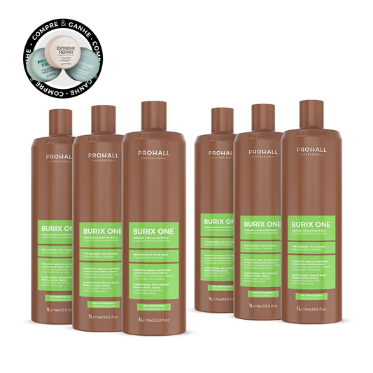 Kit de Reestruturação Molecular Tanino Orgânica Burix One 1L - 6 unidades