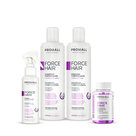 Cronograma Potencializador de Crescimento Capilar Force Hair - Prohall
