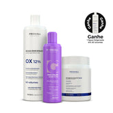 Kit Ox 40 + Pó Descolorante azul + Matizador Blond Gloss - Prohall