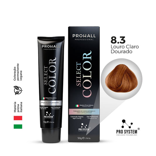 Select Color Louro Claro Dourado: Cor intensa, brilho e cobertura total - Prohall