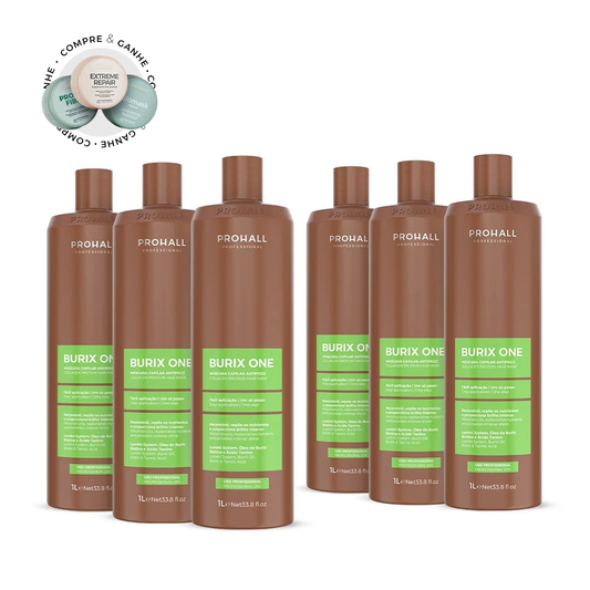 Kit de Reestruturação Molecular Tanino Orgânica Burix One 1L - 6 unidades