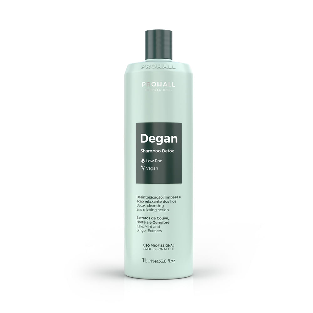 Shampoo Degan Limpeza Profunda Detox Vegano 1L