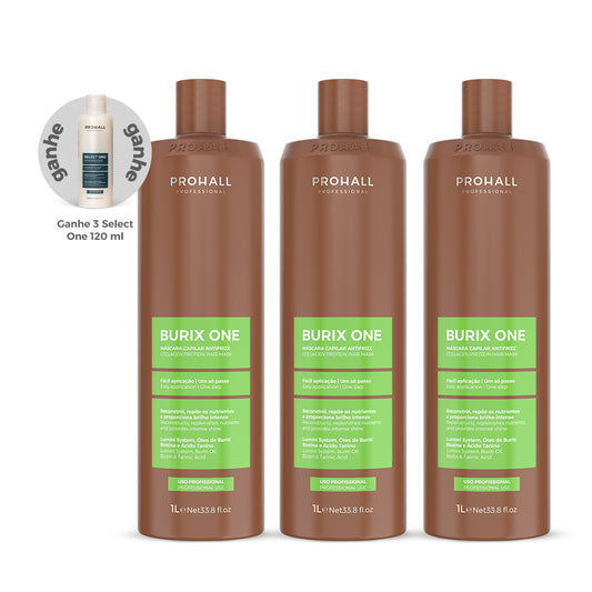 Kit de Reestruturação Molecular Tanino Orgânica Burix One 1L - 3 unidades