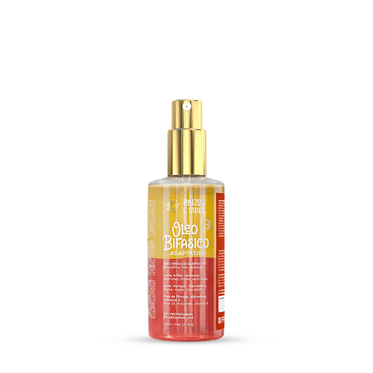 Óleo Bifásico Nutrição e Brilho Imediato Adaptativo 60ml - Raízes & Vibes