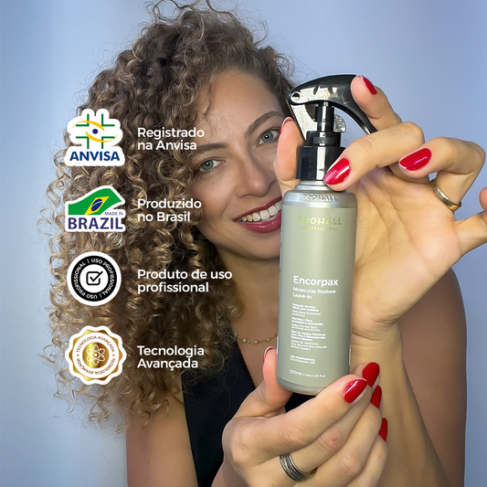 Leave-In Antifrizz para Cabelos Finos Proteção Térmica, Encorpax Prohall 120ml