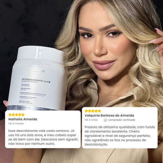 Pó Descolorante Branco Ultra Clareador Abre até 9 tons 500g