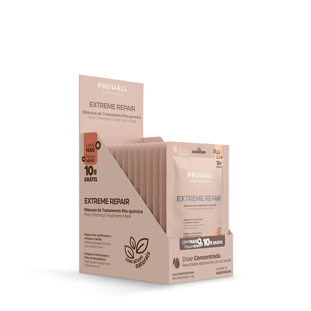 Box de Sachês - Máscara de Nutrição Capilar com Macadâmia  50g