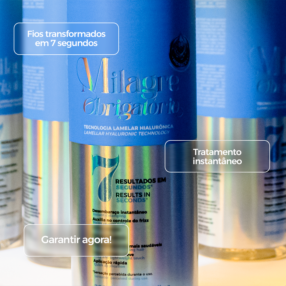 Água Lamelar Milagre Obrigatório Prohall: Antifrizz e Desembaraço em segundos - Prohall
