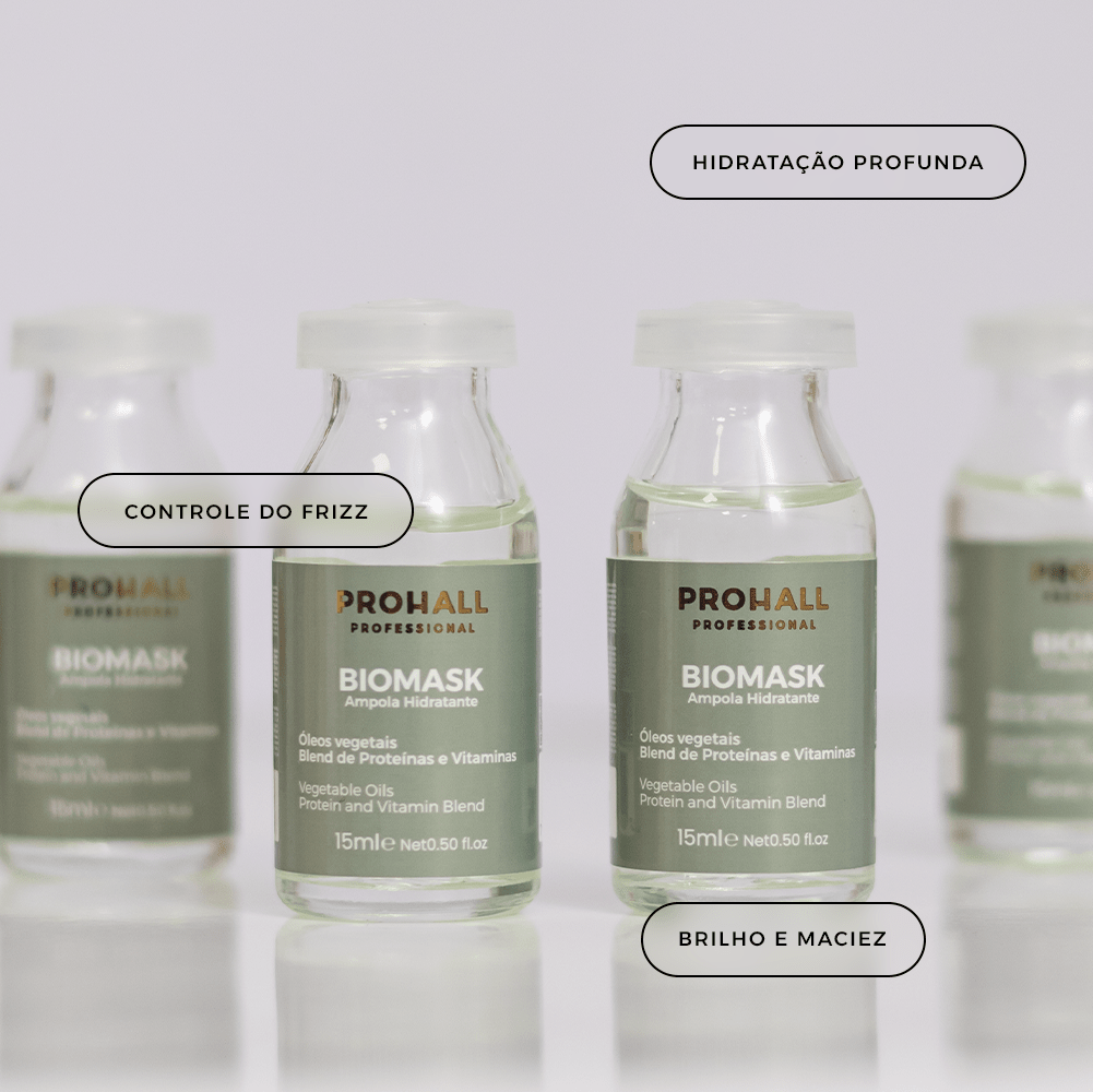 Ampola Concentrada de Hidratação Profunda e Maciez | Biomask 15ml - Prohall
