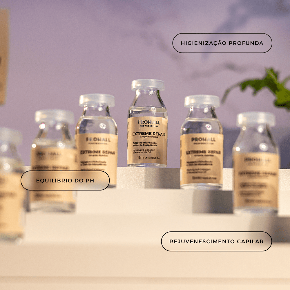Ampola Concentrada de Nutrição Profunda e Brilho | Extreme Repair 15ml - Prohall