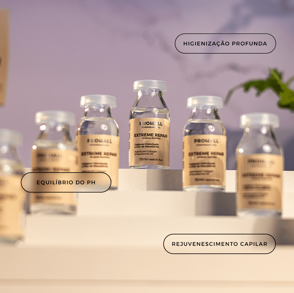 Ampola Concentrada de Nutrição Profunda e Brilho | Extreme Repair 15ml - Prohall