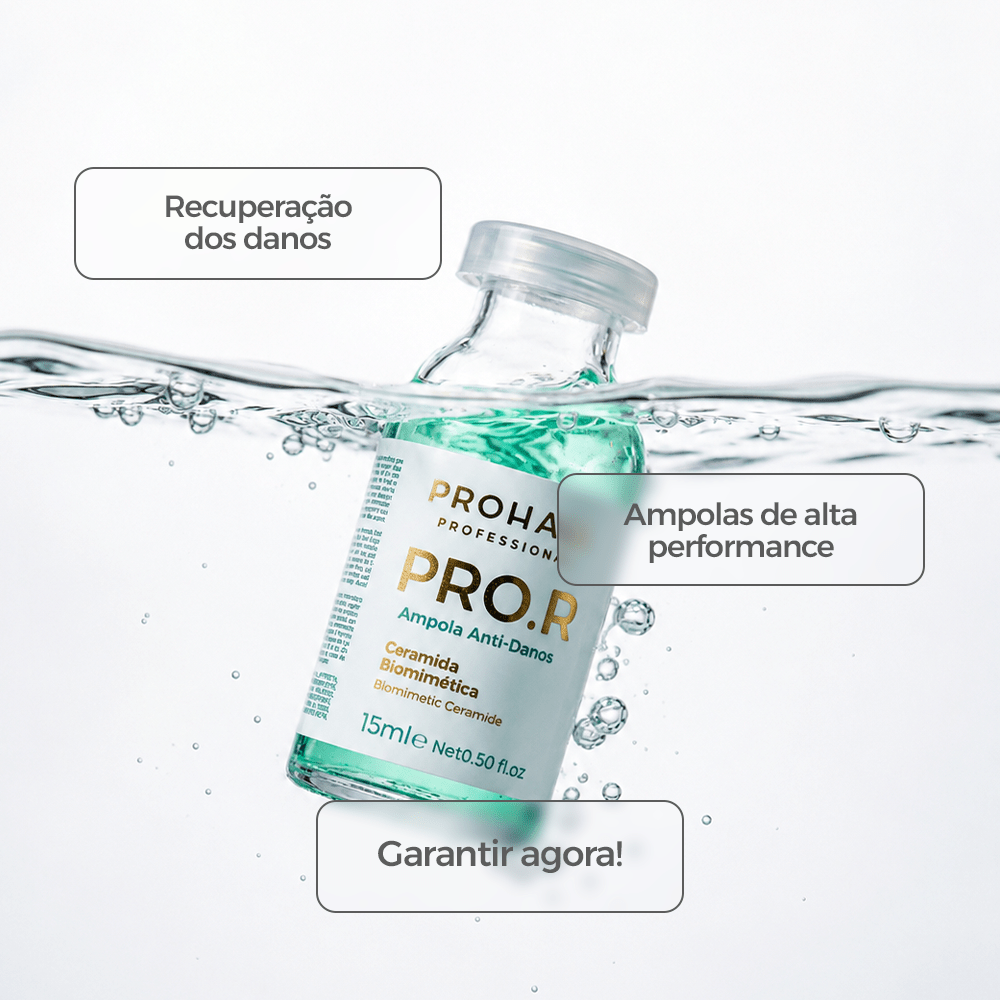 Box de Ampolas Reconstrução Intensa PRO.R 15ml - 12 unidades - Prohall