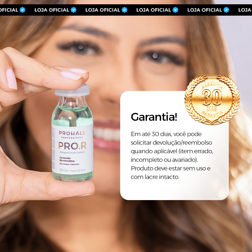 Box de Ampolas Reconstrução Intensa PRO.R 15ml - 12 unidades - Prohall