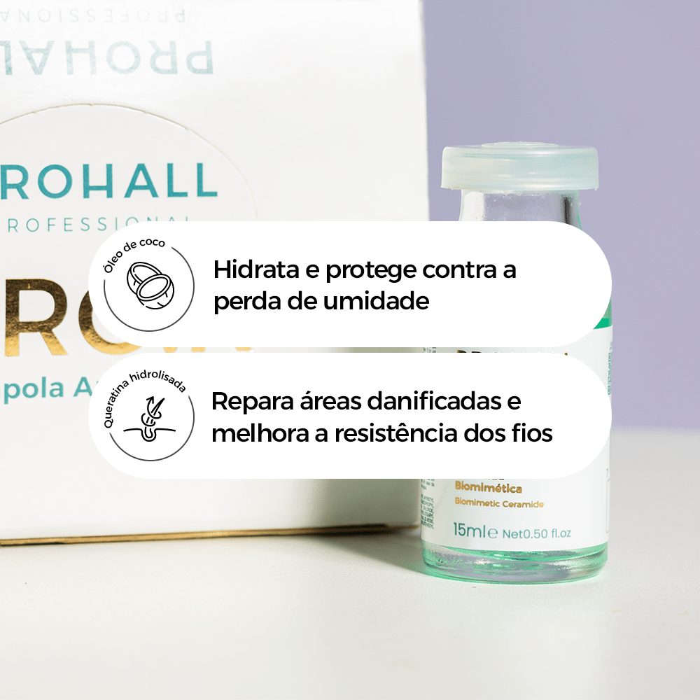 Box de Ampolas Reconstrução Intensa PRO.R 15ml - 12 unidades - Prohall