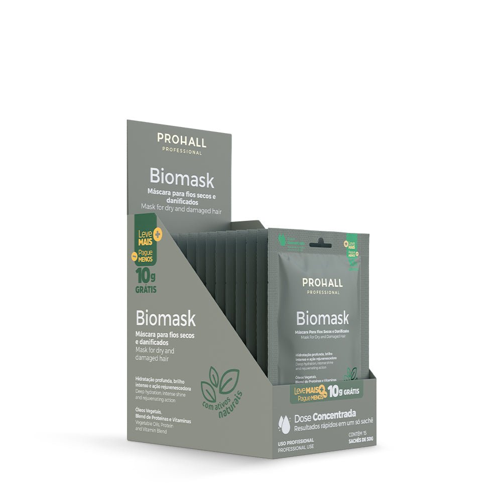 Box de Sachês - Máscara de Hidratação Biomask 50g - Prohall