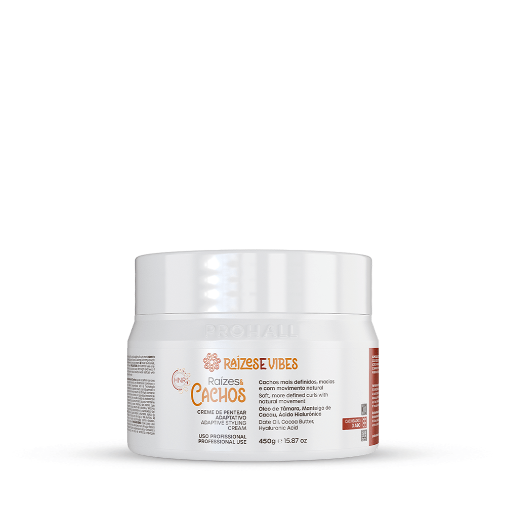 Creme de Pentear Antifrizz Curvaturas 3ABC 450g - Raízes & Vibes - Prohall