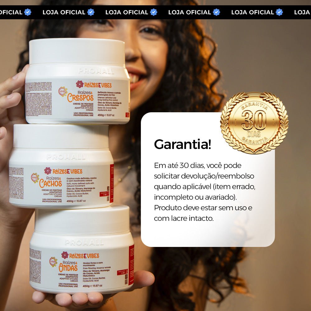 Creme de Pentear Definição Imediata Curvaturas 3ABC 450g - Raízes & Vibes - Prohall