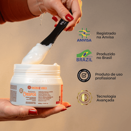 Creme de Pentear Ultra Hidratante Cachos Soltos Curvaturas 4ABC 450g - Raízes & Vibes - Prohall