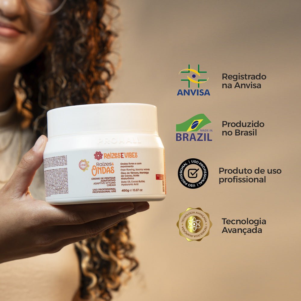 Creme de Pentear Ultra Hidratante Curvaturas 2ABC 450g - Raízes & Vibes - Prohall