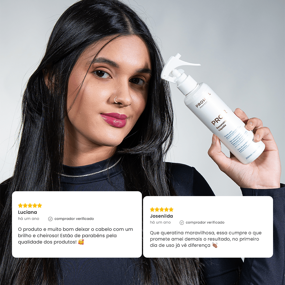 Fluído para reconstrução capilar PRO.R 200ml - Prohall