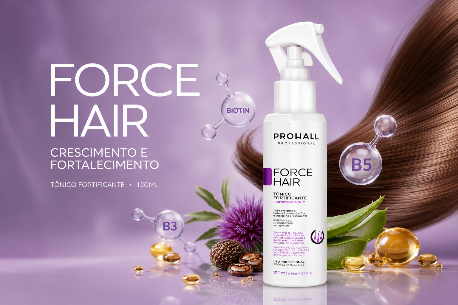 Tônico Force Hair Crescimento Capilar Acelerado 120ml — banner
