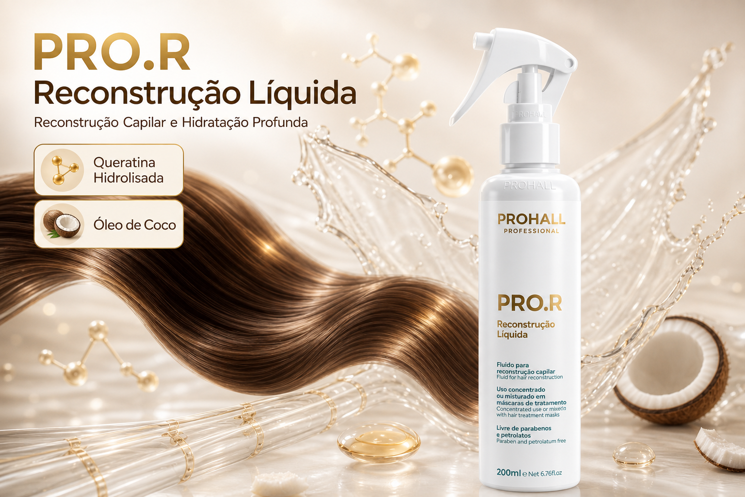 Fluído para reconstrução capilar PRO.R 200ml — banner