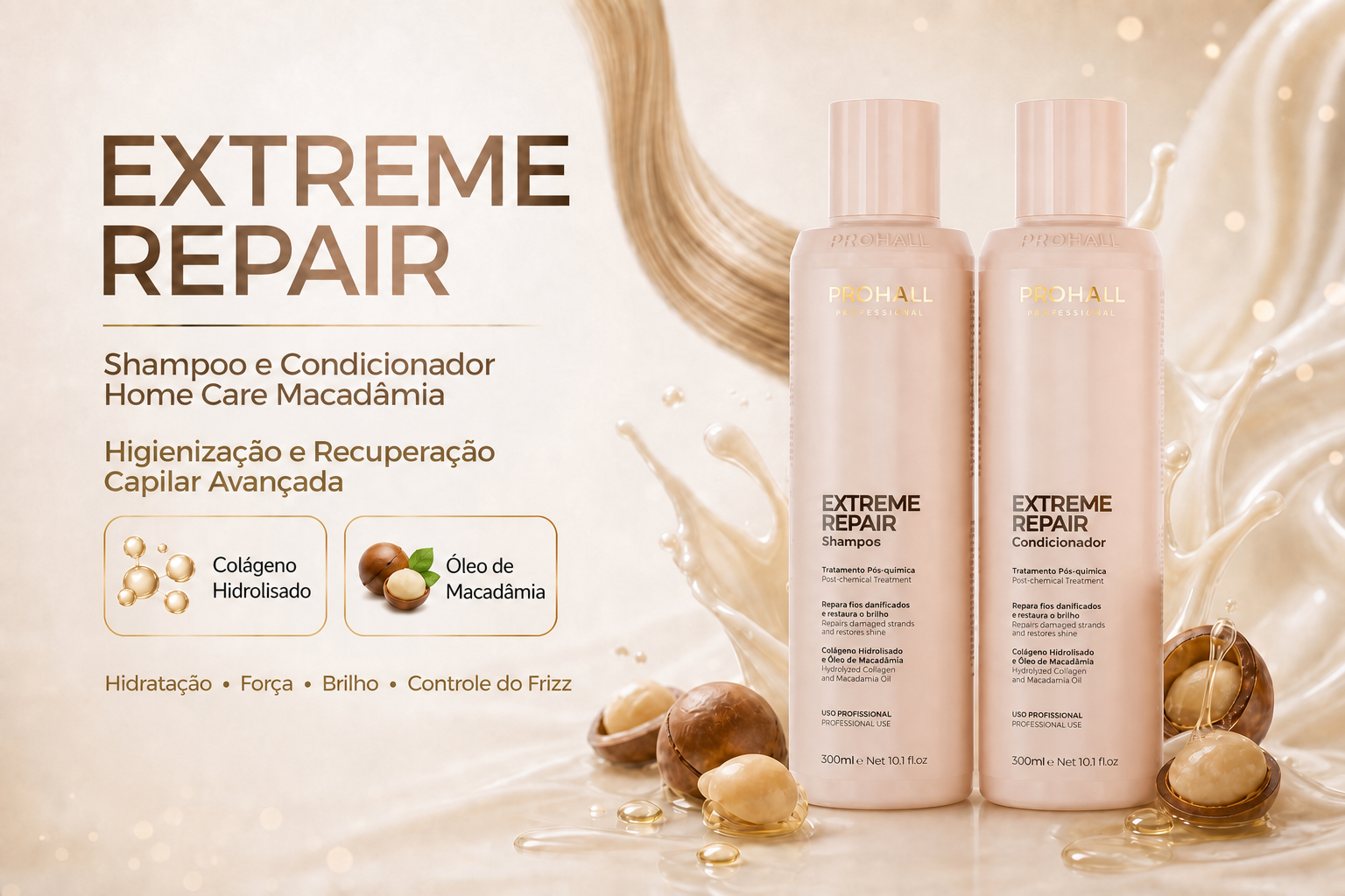 Kit Extreme Repair Macadâmia Home Care Shampoo + Condicionador — banner