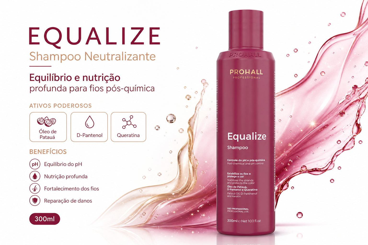 Shampoo Neutralizante Equalize Prohall 300ml — banner