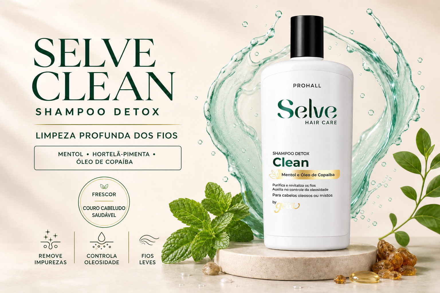 Shampoo Detox Refrescante para Controle da Oleosidade e Frescor Imediato — banner