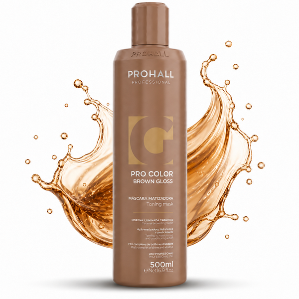 Máscara Matizadora Brown Gloss Efeito Morena Iluminada Caramelo 500ML — benefícios