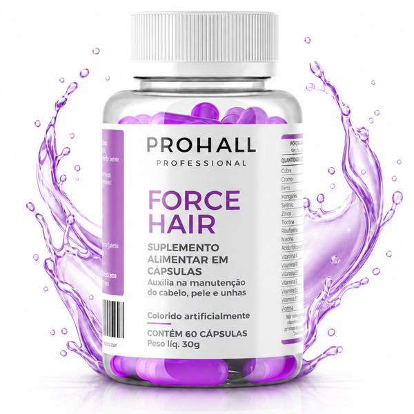 Force Hair Crescimento Acelerado Cabelo e Unha 60 cápsulas — benefícios