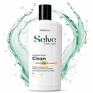 Shampoo Detox Refrescante para Controle da Oleosidade e Frescor Imediato