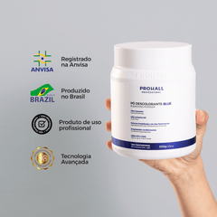 Kit 3 Pó Descolorante Azul Dust Free Abre até 9 tons - Prohall