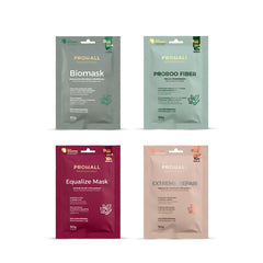 Kit 4 Sachês - Biomask, Extreme Repair, Proboo Fiber e Equalize 50g - Prohall