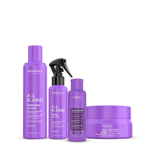 Kit Antifrizz com Manutenção e Nutrição para Cabelos Loiros e Coloridos - Prohall
