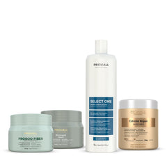 Kit Capilar Completo: Antifrizz, Hidratação, Nutrição e Reconstrução - Prohall