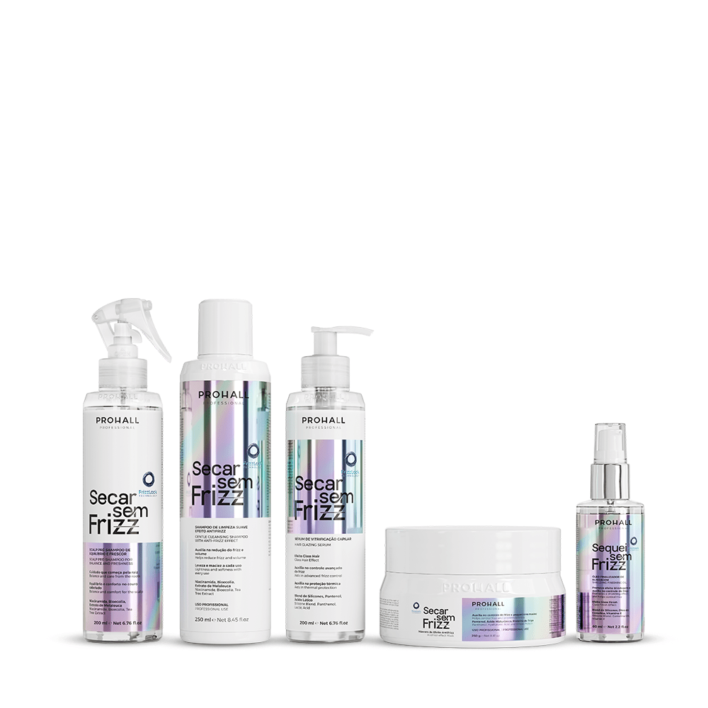 Kit Completo Secar sem Frizz Protocolo Antifrizz - Prohall