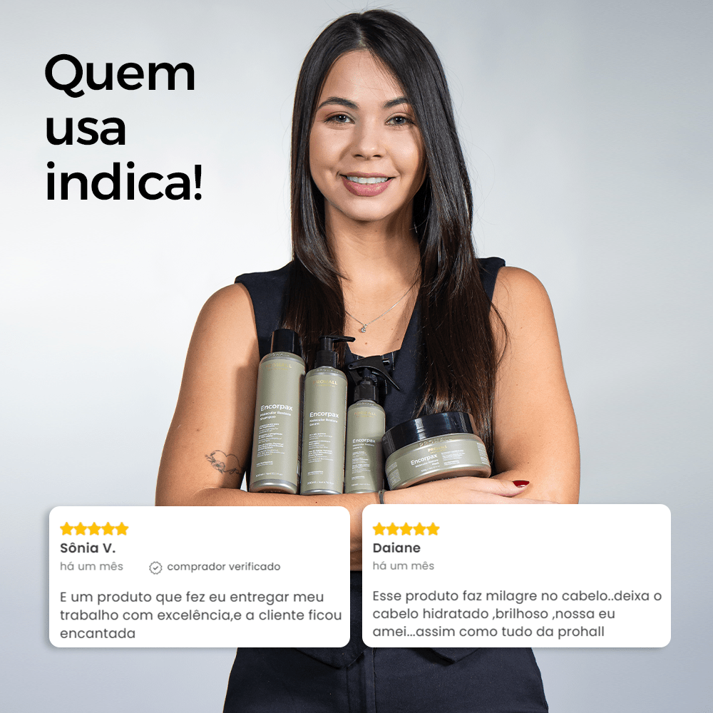 Kit Cronograma Capilar para Fios Finos e Fragilizados Reposição de Massa, Encorpax Prohall - Prohall