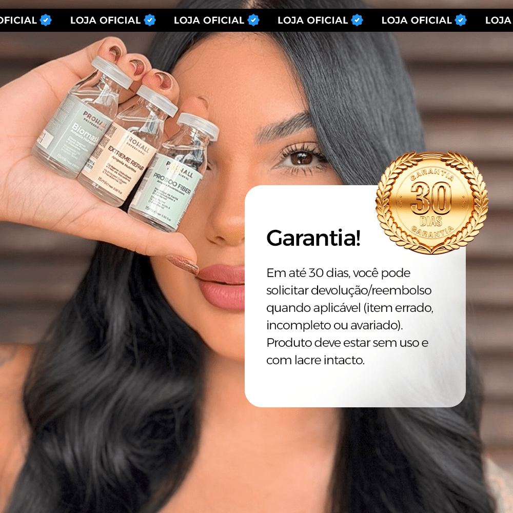 Kit Cronograma Capilar Premium com 3 Ampolas - Prohall