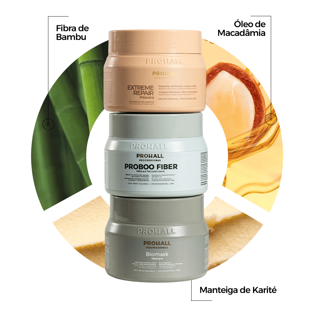 Kit Cronograma Capilar Profissional Premium - Prohall