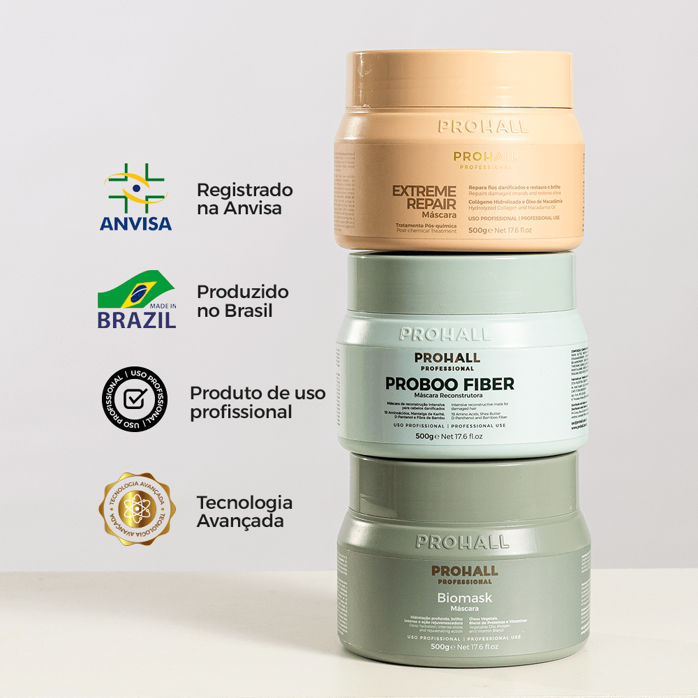 Kit Cronograma Capilar Profissional Premium - Prohall