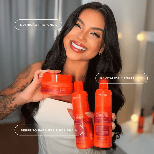 Kit de Tratamento com Proteção Térmica: para sol, agua e o dia a dia: Intense Summer - Prohall