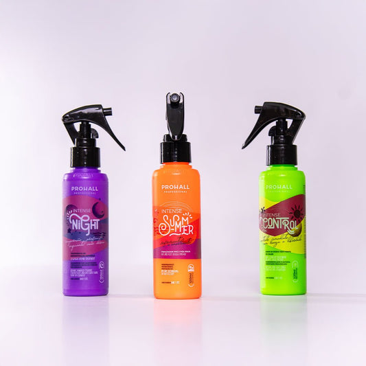 Kit finalizadores Intense hidratação, antifrizz e reparo noturno  -  120ml - Prohall