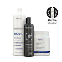 Kit Ox 40 + Pó Descolorante azul + Matizador Black Gloss - Prohall