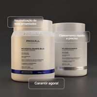 Kit Pó Descolorante Azul + Pó Descolorante Branco 2x500g - Prohall
