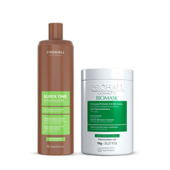 Kit Reestruturação Molecular Tanino Orgânica Burix One 1L + Máscara Ultra Hidratante Biomask 1kg - Prohall