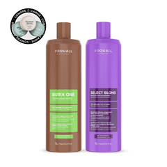 Kit Reestruturação Molecular Tanino Orgânica Burix One 1L + Select Blond 1L - Prohall