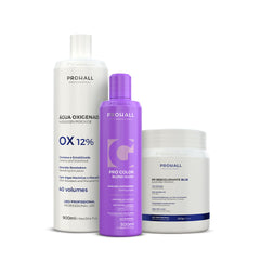 Kit Ox 40 + Pó Descolorante azul + Matizador Blond Gloss