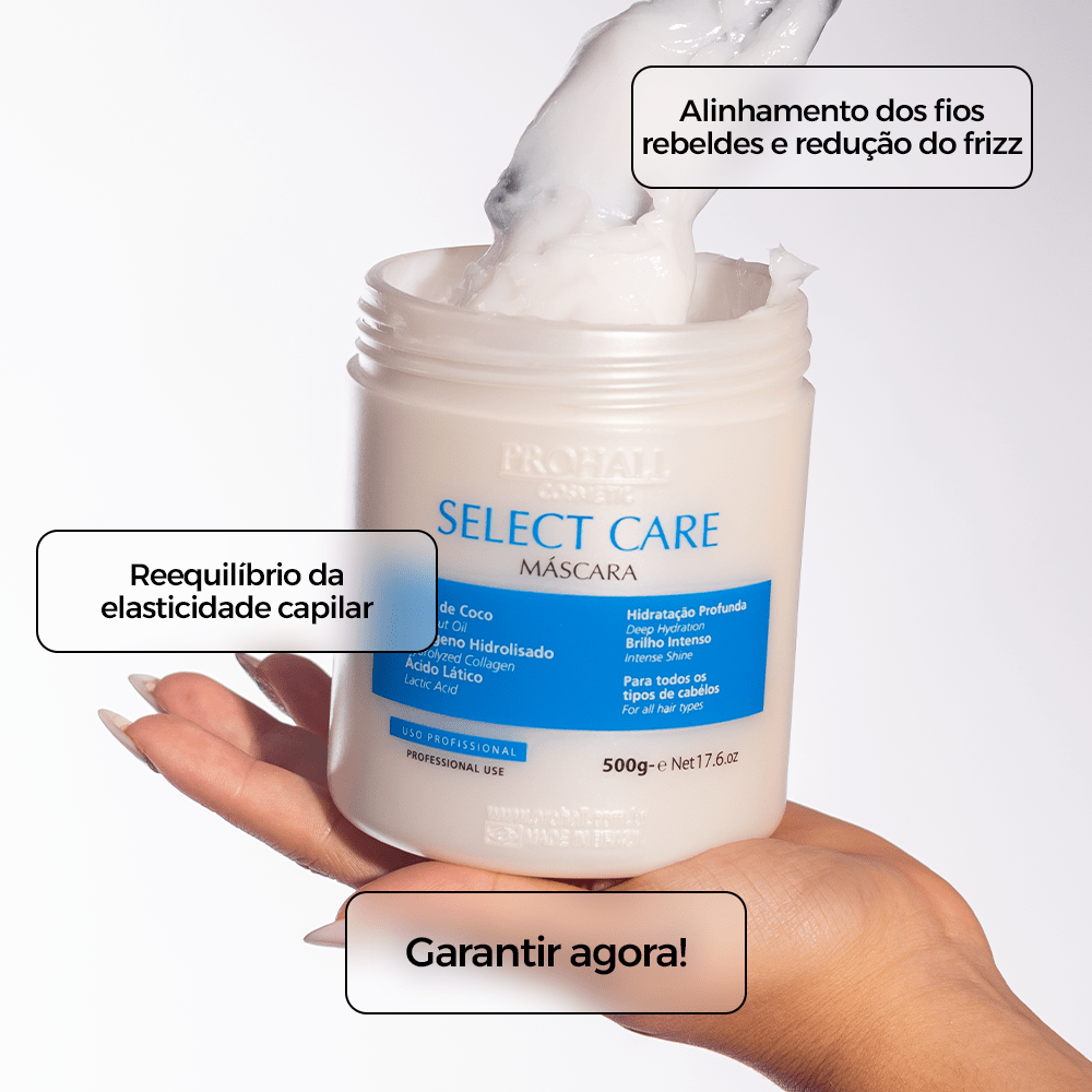 Kit Select Care Shampoo 1 Litro + Condicionador 1 Litro + Máscara 500g - Prohall